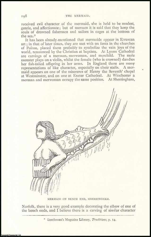 Item #506876 The Mermaid on a Brass at Old Shoreham ; The Mermaid on Bench End, Sherringham & The Mermaid at Reedham : The Mermaid. An original article from the Reliquary, Quarterly Journal & Review, 1890. J. Lewis Andre.