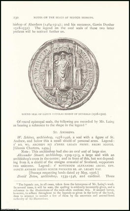 Item #506878 The Seals of Scotch Bishops. An original article from the Reliquary, Quarterly...