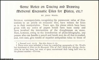 Item #506887 Tracing & Drawing Medieval Encaustic Tiles for Plates, etc. An original article from...