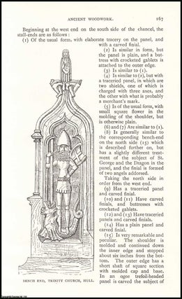 Item #506895 The Stall-Ends in Trinity Church, Hull : Ancient Woodwork. An original article from...