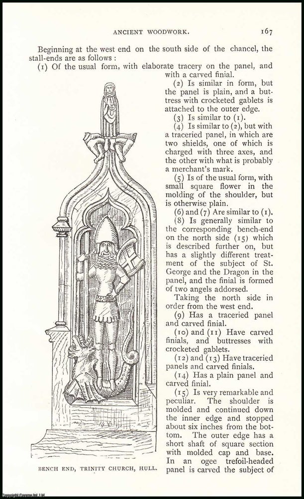 Item #506895 The Stall-Ends in Trinity Church, Hull : Ancient Woodwork. An original article from the Reliquary, Quarterly Journal & Review, 1892. D. Alleyne Walter.