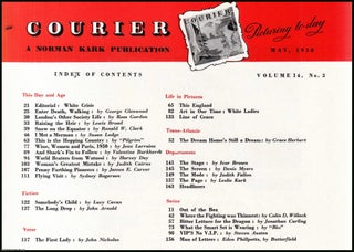 Courier. A Norman Kark publication. May 1950. Vol. 14 no.5. Cover designed by H.C. Paine. Featuring contributions by, Ronald W. Clark, Susan Lodge, Jean Larraine, and others. See picture for details of contents.