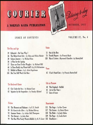 Courier. A Norman Kark publication. October 1951. Vol. 17 no.4. Featuring contributions by, Michael Ross, J.M. Michaelson, J. Alvin Kugelmass, and others. See picture for details of contents.