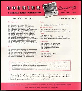 Courier. A Norman Kark publication. February 1951. Vol. 16 no.2. Featuring contributions by, T.S. Douglas, Frank Illingworth, John Carruthers, and others. See picture for details of contents.