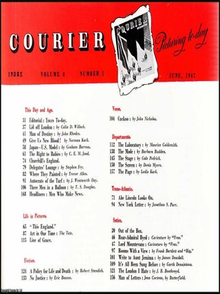 Courier. A Norman Kark publication. June 1947. Vol. 8 no.5. Featuring contributions by, John Rhodes, C.E.M. Joad, Stephen Fry, and others. See picture for details of contents.