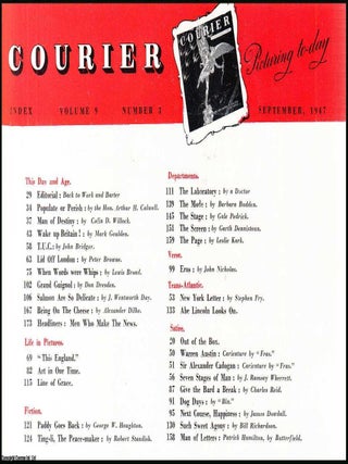 Courier. A Norman Kark publication. September 1947. Vol. 9 no.3. Cover designed by H.C. Paine. Featuring contributions by, Peter Browne, Alexander Dilke, Don Dresden, and others. See picture for details of contents.