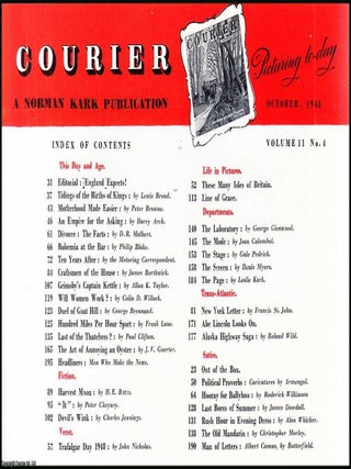 Courier. A Norman Kark publication. October 1948. Vol. 11 no.4. Featuring contributions by, Harry Arch, James Borthwick, Frank Lane, and others. See picture for details of contents.