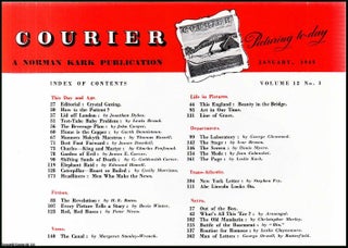 Courier. A Norman Kark publication. January 1949. Vol. 12 no.1. Cover designed by H.C. Paine. Featuring contributions by, John Cooper, James Dowdall, Cecily Morrison, and others. See picture for details of contents.