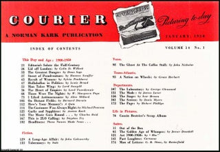 Courier. A Norman Kark publication. January 1950. Vol. 14 no.1. Featuring contributions by, Dean Inge, Hannen Swaffer, Sylvia Pankhurst, and others. See picture for details of contents.
