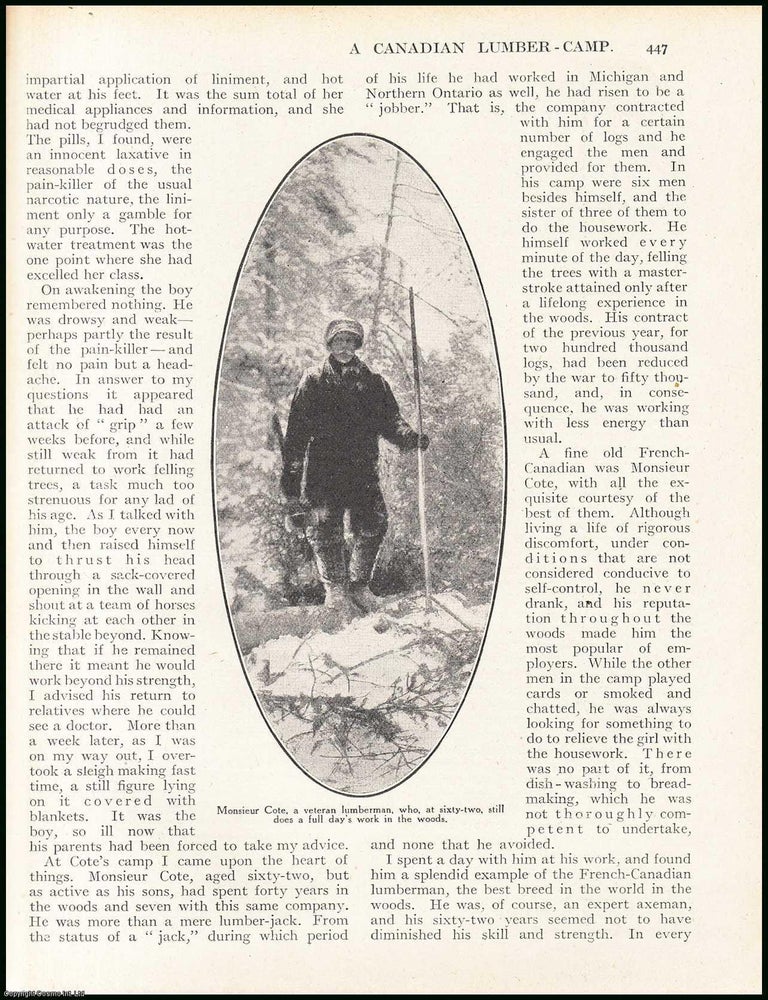 Item #507302 A Canadian Lumber-Camp. 12 pages, illustrated. An article printed in 1917, written...