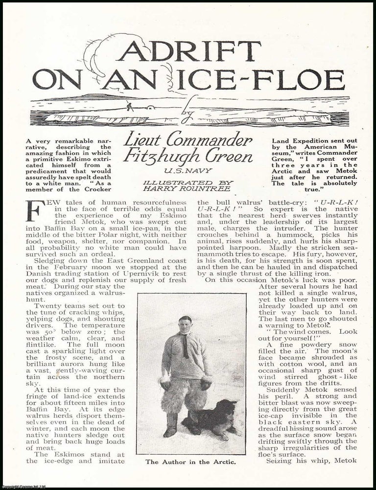 Item #507320 Adrift on an Ice-Floe, Melville Bay, Greenland. WIDE WORLD MAGAZINE : Truth really...