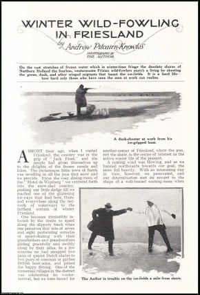 Item #507330 Winter Wild-Fowling in Friesland. An uncommon original article from the Wide World...