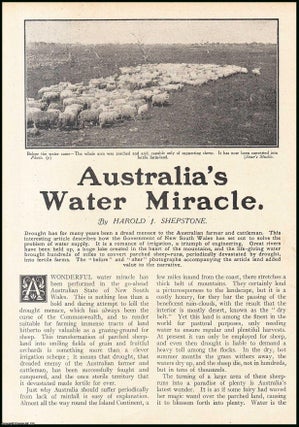 Item #507419 Drought. New South Wales, Australia's Water Miracle. An uncommon original article...