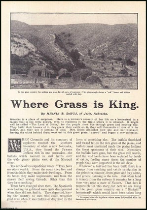 Item #507423 Where Grass is King, Nebraska, U.S.A. An uncommon original article from the Wide...