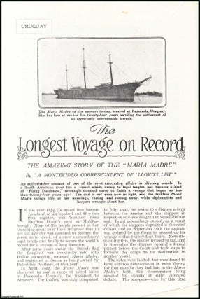 Item #507446 The Maria Madre : The Longest Voyage on Record. An uncommon original article from...