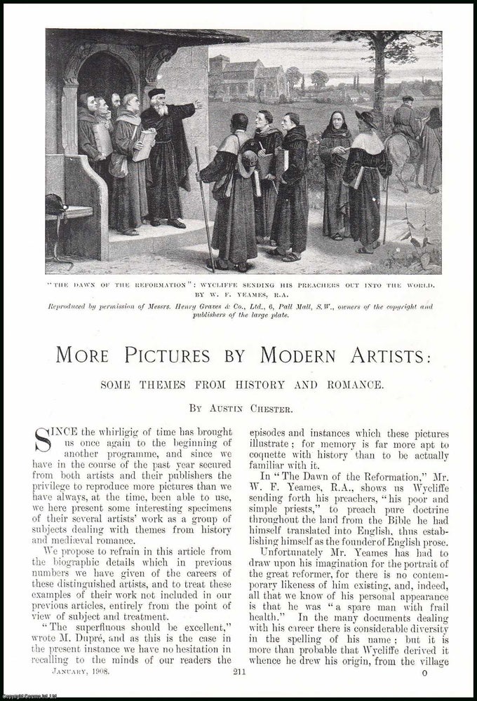 Item #507515 Pictures by Modern Artists : Romeo & Juliet ; Joan of Arc ; Prisoners of War & more. Some Themes from History & Romance. An original article from the Windsor Magazine, 1908. Austin Chester.