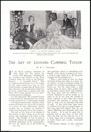 Item #507530 The Art of Leonard Campbell Taylor. An original article from the Windsor Magazine,...