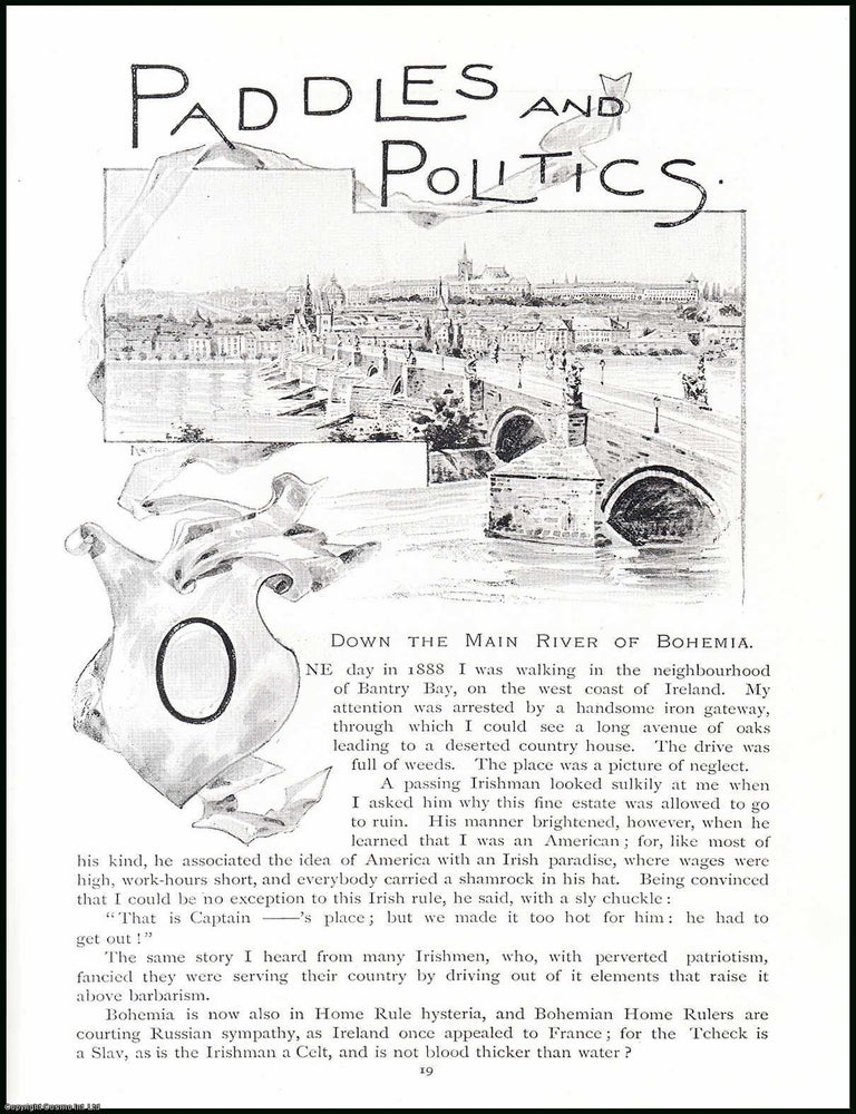 Item #507534 Paddles & Politics : down the main river of Bohemia. 14 pages, illustrated. An...