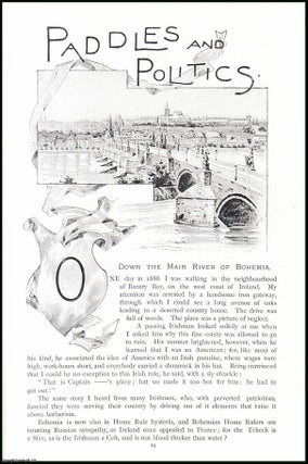 Item #507534 Paddles & Politics : down the main river of Bohemia. An uncommon original article...