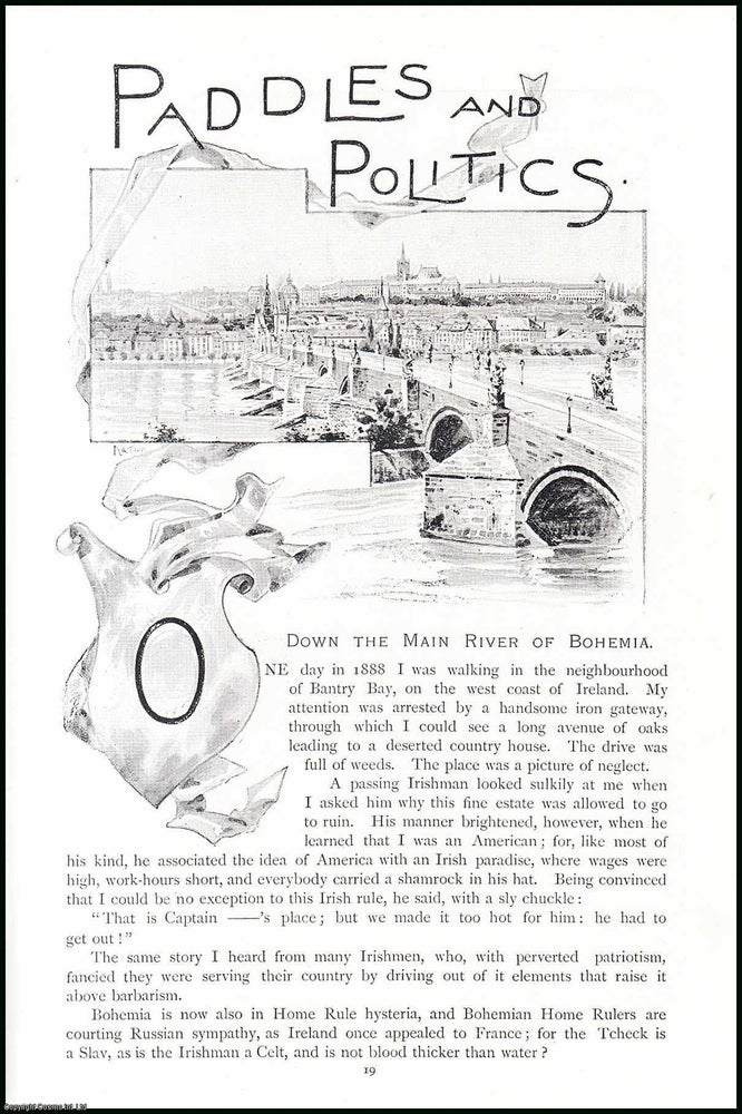 Item #507534 Paddles & Politics : down the main river of Bohemia. 14 pages, illustrated. An...