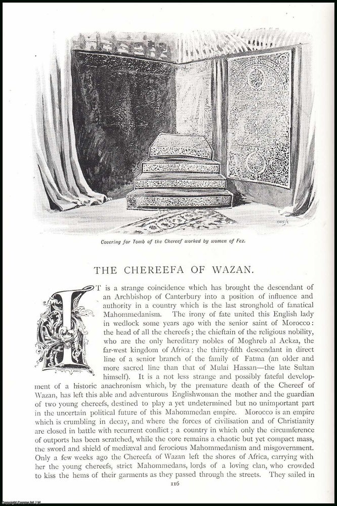 Item #507539 The Chereefa of Wazan : Saint of Morocco. An uncommon original article from the Pall Mall Magazine, 1894. Ernest Hart.