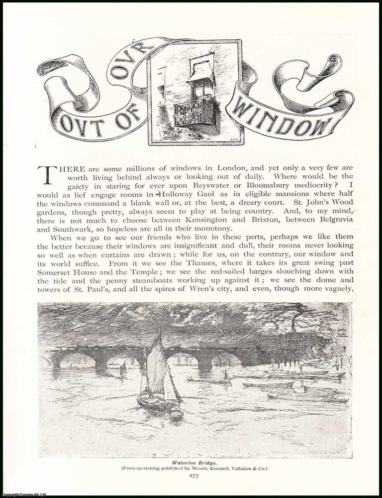 Item #507544 Out of Our Window in London : Charing Cross ; Charing Cross Bridge ; Villiers Street...