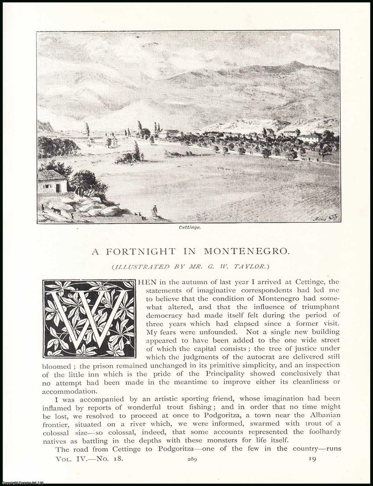 Item #507545 A Fortnight in Montenegro, Balkans. 13 pages, illustrated. An article printed in...