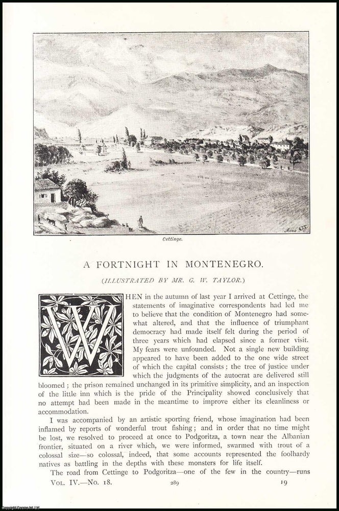 Item #507545 A Fortnight in Montenegro, Balkans. 13 pages, illustrated. An article printed in...