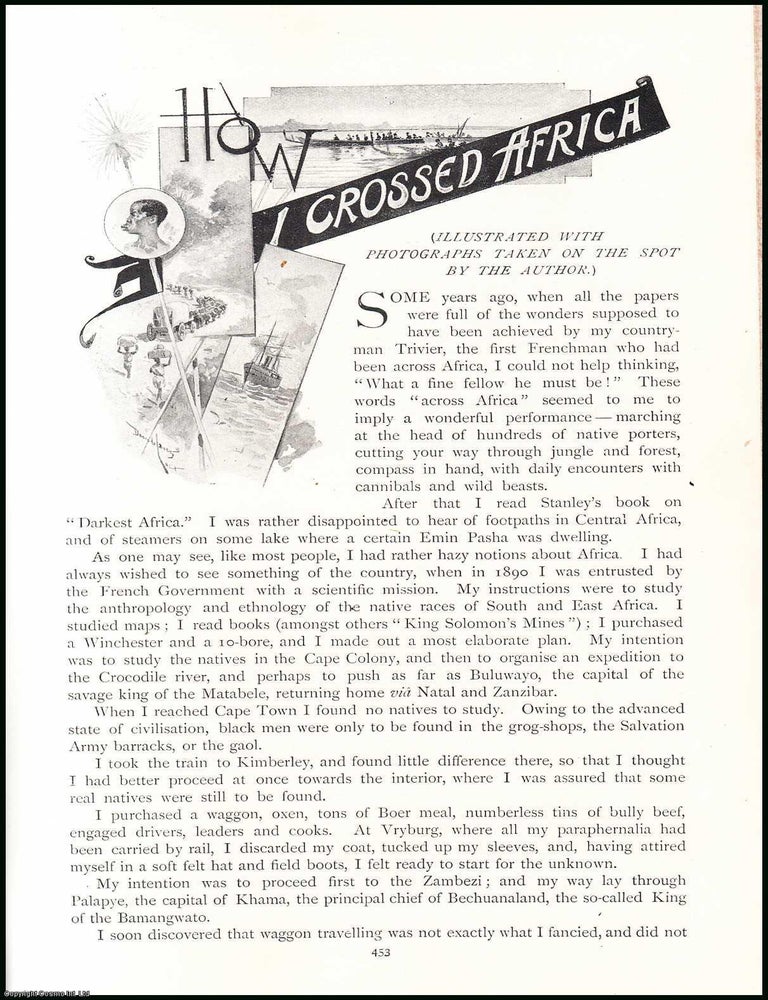 Item #507549 How I, Lionel Decle Crossed Africa. 7 pages, illustrated. An article printed in...