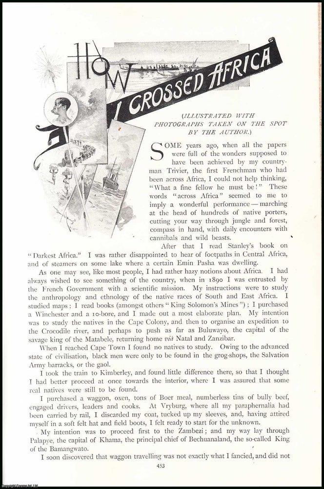 Item #507549 How I, Lionel Decle Crossed Africa. 7 pages, illustrated. An article printed in...