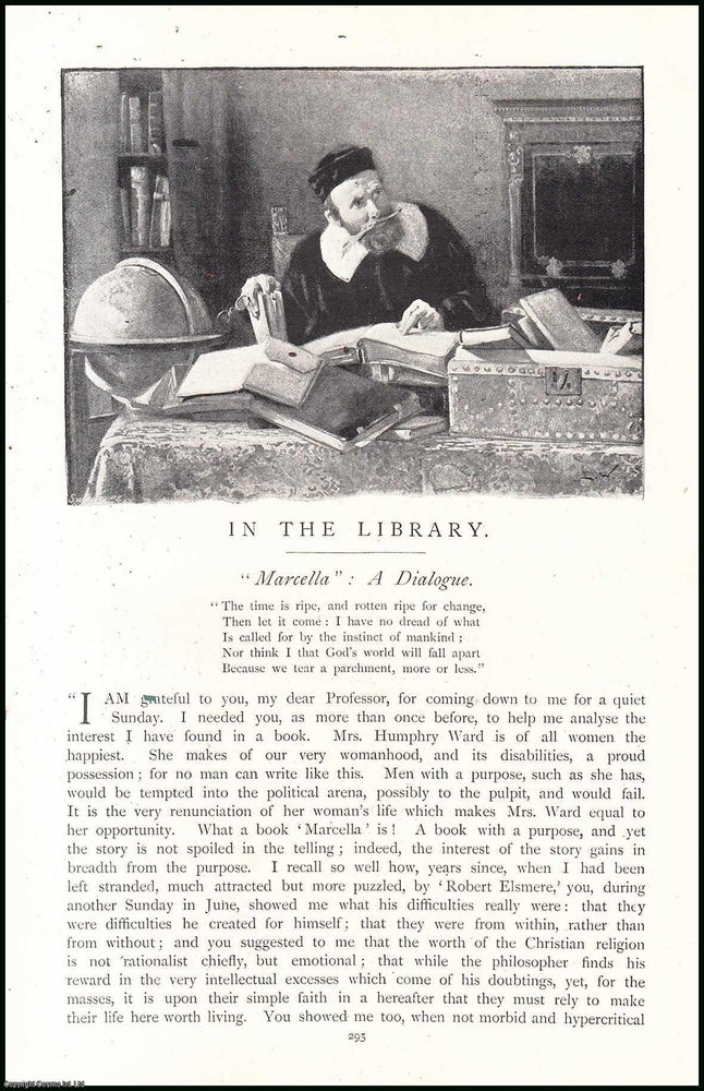 Item #507563 Marcella : A Dialogue. In the Library. 5 pages. An article printed in 1895, written...