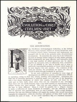 Evolution in Early Italian Art : The Marriage of the Virgin. 60 pages, illustrated. An article printed in 1895, written by Grant Allen.