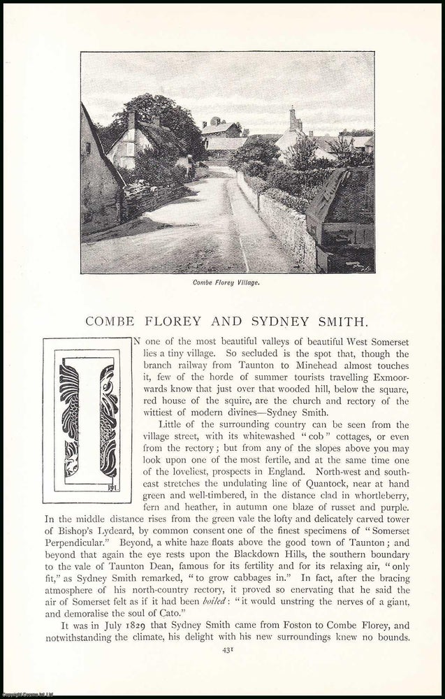 Item #507586 Combe Florey, Somerset & Sydney Smith, rector of the parish. 7 pages,...