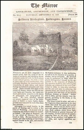 Item #507809 Selden's Birth-Place, Salvington, Sussex & the Present Appearance of the New London...
