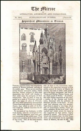 Item #507821 Sepulchral Monument at Verona. A complete rare weekly issue of A complete rare...