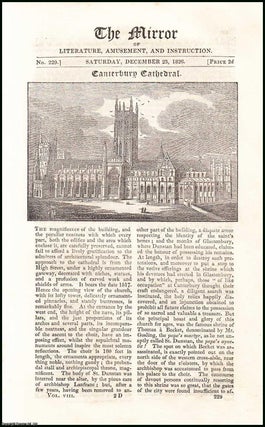 Item #507824 Canterbury Cathedral. A complete rare weekly issue of the Mirror of Literature,...