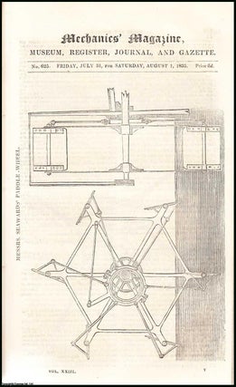 Item #507925 Messrs. Seaward's Paddle-Wheel; Portable Printing Press; Hunter's Stone-Planing...