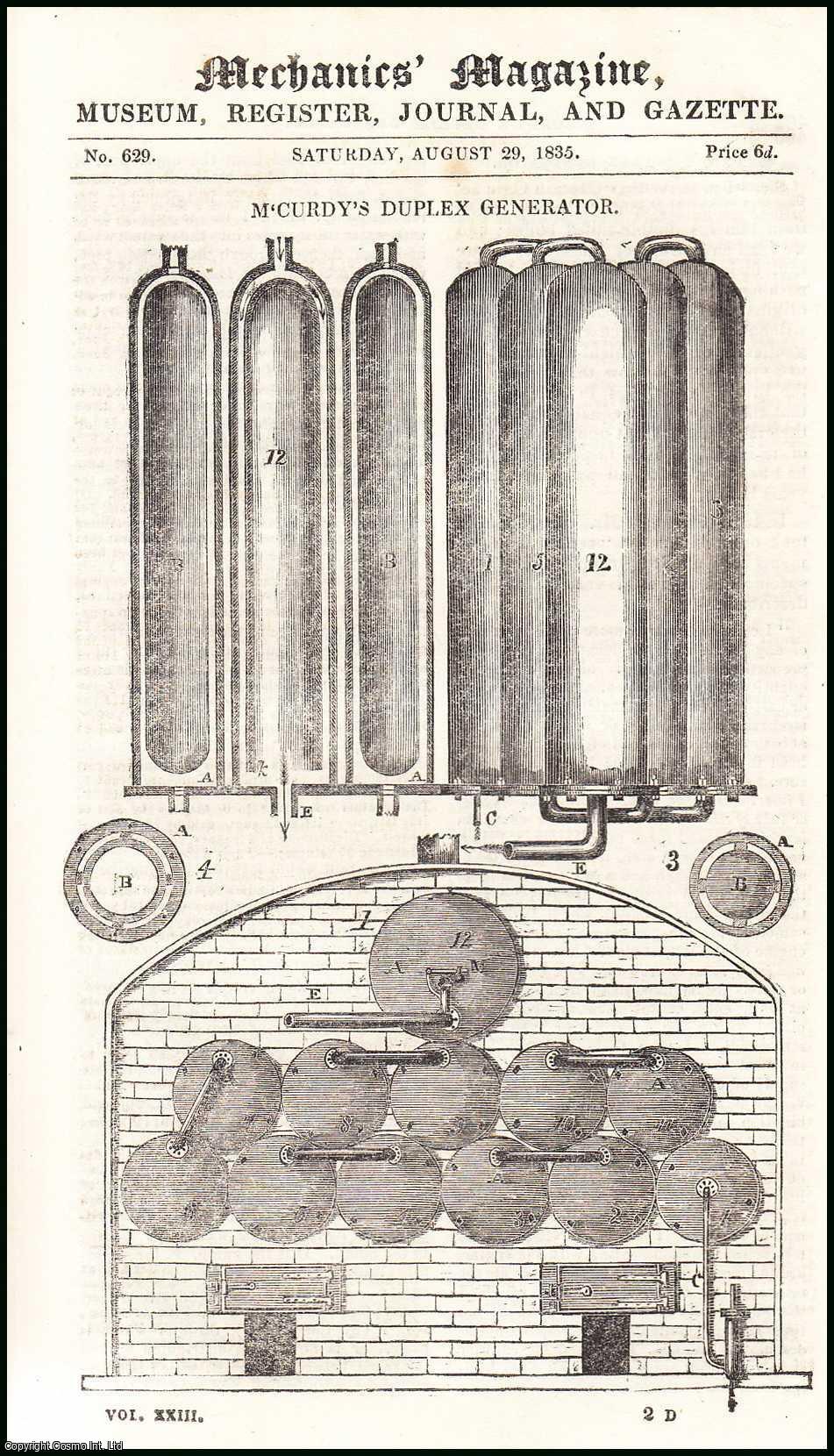 McCurdy's Duplex Generator; Mr. Galt's Substitute for Steam Power ...