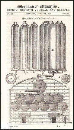 Item #507929 McCurdy's Duplex Generator; Mr. Galt's Substitute for Steam Power; Halley's Comet,...