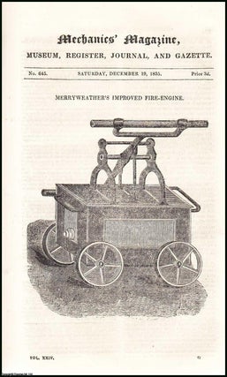 Item #507945 Merryweather's Improved Fire-Engine; Parkin's Patent Railway; Development of the...