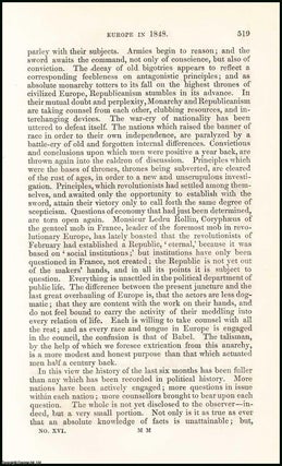 Item #507984 Europe in 1848. A rare original article from the British Quarterly Review, 1848....