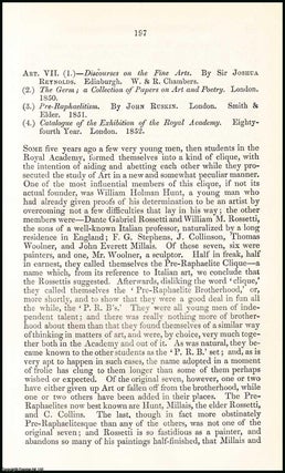 Item #507995 Pre-Raphaelitism in Art and Literature. A rare original article from the British...
