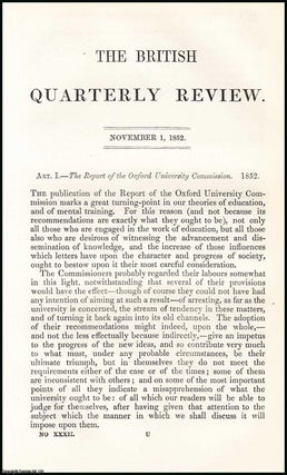 Item #507996 The Report of the Oxford University Commission. A rare original article from the...