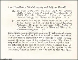 Item #508012 Modern Scientific Inquiry and Religious thought. A rare original article from the...