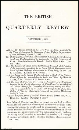 Item #508044 The Revolution in China. A rare original article from the British Quarterly Review,...