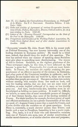 Item #508096 Recent Aspects of Socialism. A rare original article from the British Quarterly...