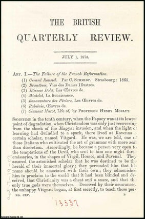 Item #508133 The Failure of the French Reformation. A rare original article from the British...