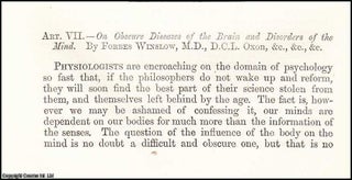 Item #508167 Mind and Brain. A rare original article from the British Quarterly Review, 1864....