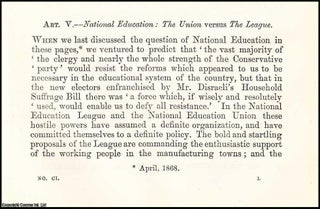 Item #508187 1870. National Education. A rare original article from the British Quarterly Review,...
