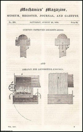 Item #508199 Curtis's Improved Chimney-Hood & Ash-Pan for Locomotive-Engines; Webster's Otaphone...